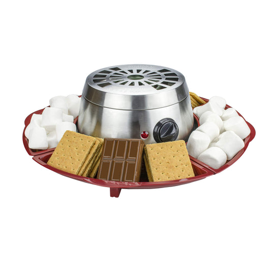 Brentwood Appliances Máquina eléctrica de acero inoxidable para interiores con 4 bandejas y 4 tenedores de asado, multicolor, talla única (TS603)
