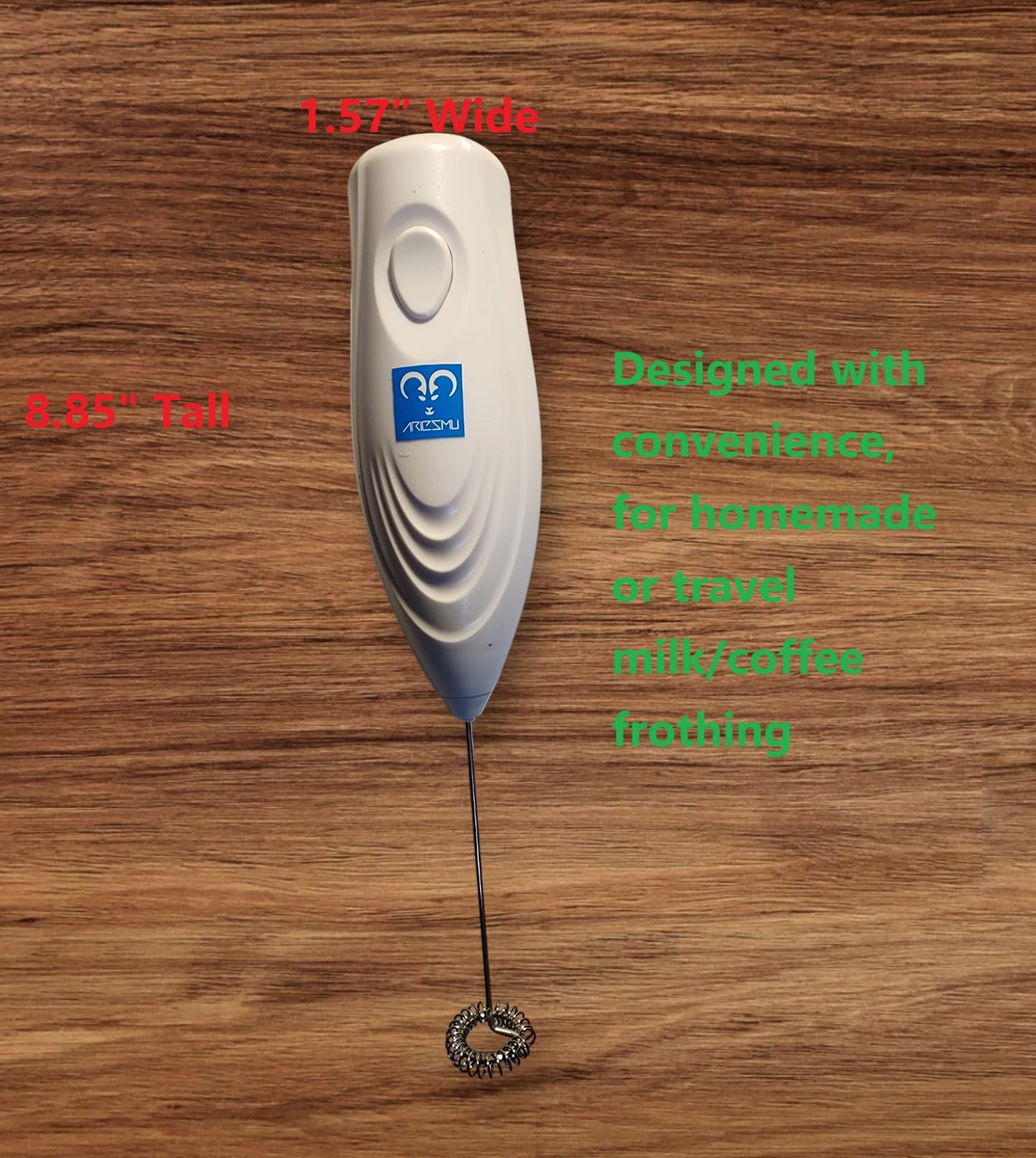 Espumador de Leche Eléctrico Blanco con Pilas