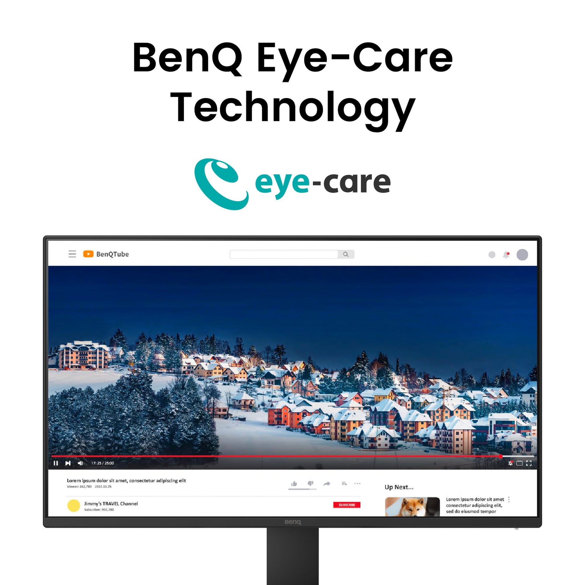 BenQ Monitor GW2491 23.8” 1080p FHD 100Hz IPS HDMI DP Tecnologías para el Cuidado de la Vista Bisel Ultra Delgado Software Eye-Care U