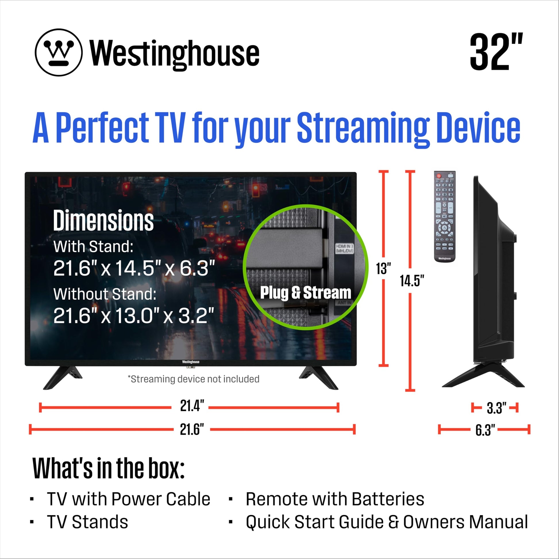 Westinghouse TV HD de 32 pulgadas