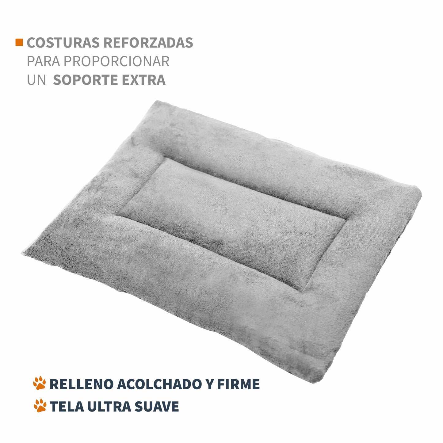 Cama para Mascotas PET TO BED Gris Suave Esponjosa Térmica Lavable