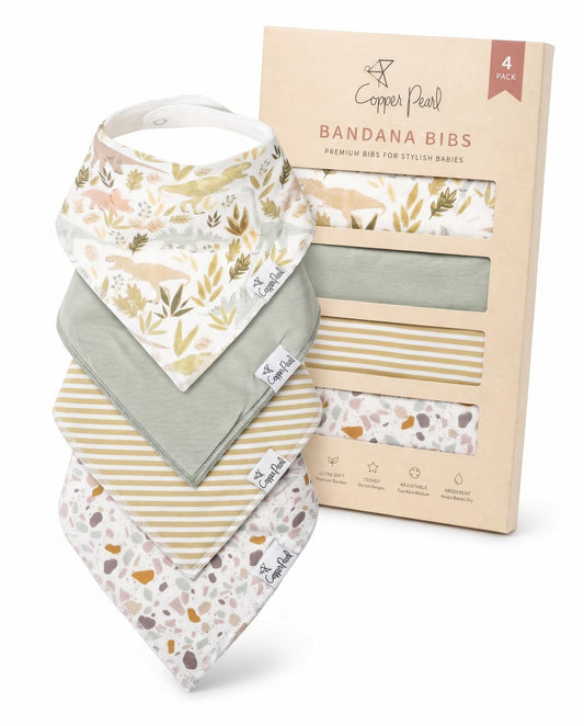 Baberos Bandana Copper Pearl Bebé Paquete de 4 para Babear y Dentición