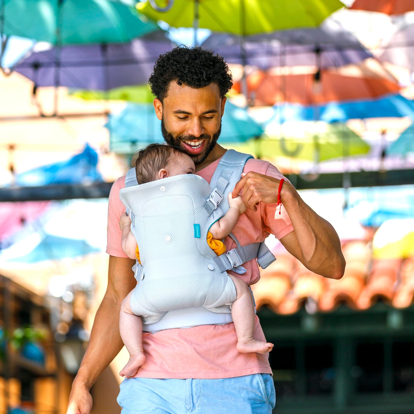 Infantino Flip 4-in-1 Light & Airy Convertible Carrier - Breathable, 4 Positions, Lumbar Support, Adjustable Waist Belt, Head Support, Ergonomic Seat, Adjustable Waistband, Plush Straps