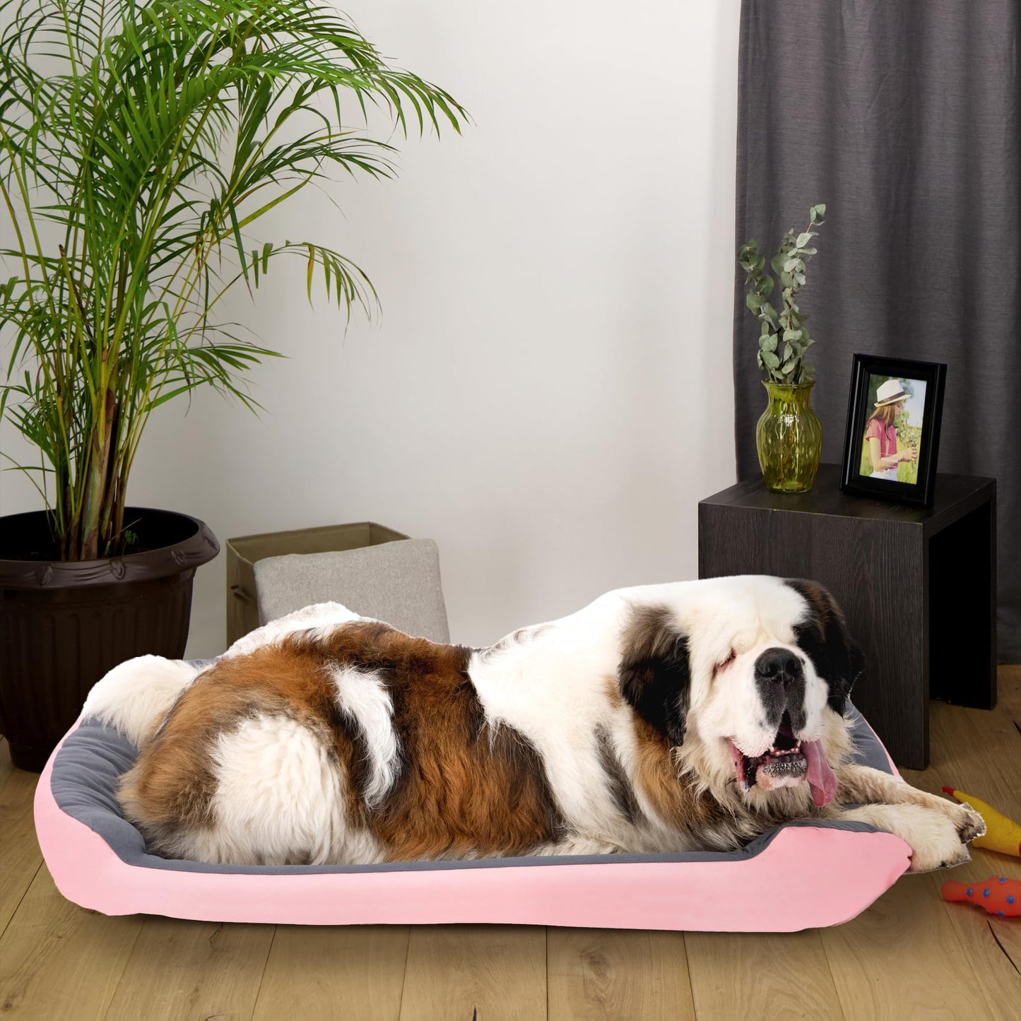 Cama para Perro Pets Apparel Hills Rosa Gris Resistente y Confortable XXL