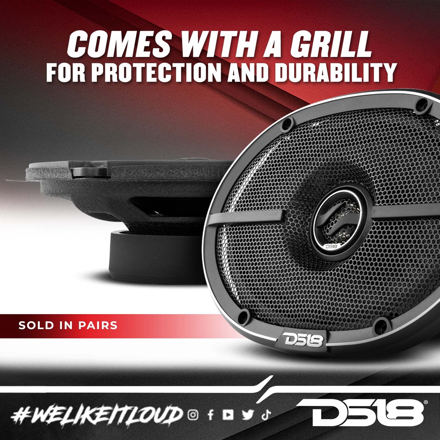 DS18 ZXI-574 Elite - Altavoces coaxiales de 2 vías para Coche de 5 x 7 Pulgadas con Cono de Kevlar 210 vatios 4 ohmios (2 Altavoces)