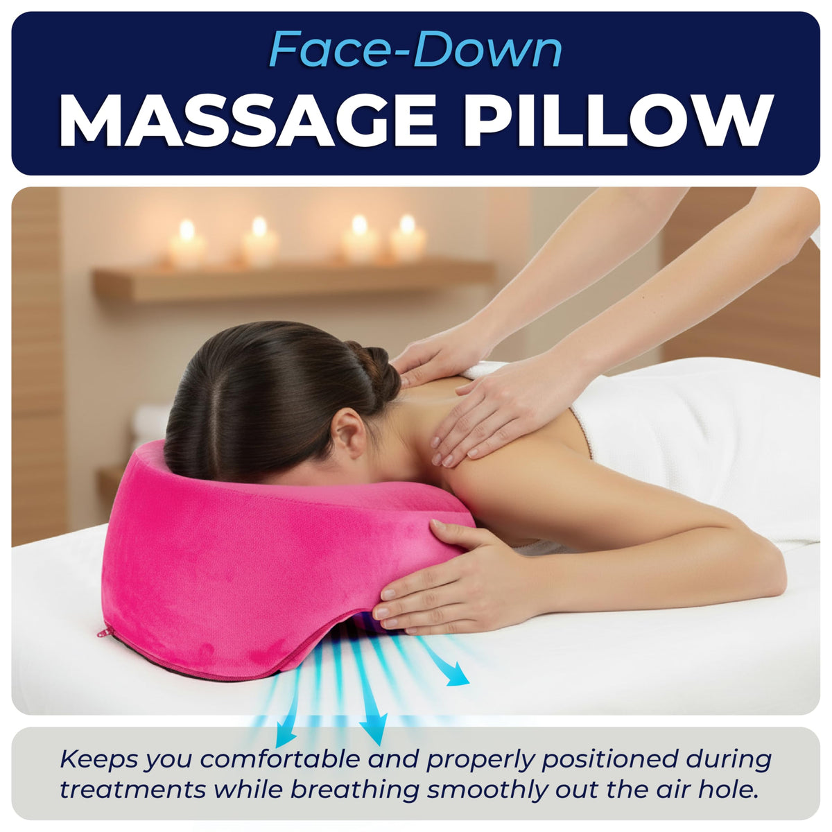 Almohada Facial de Espuma Viscoelástica Ajustable para Masaje y Spa