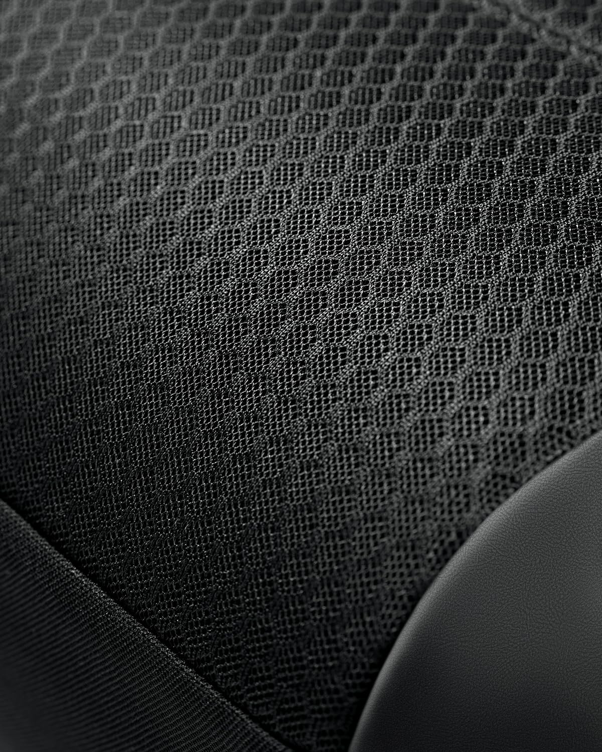 Skechers Fundas de Asiento de Coche de Espuma de Memoria, Fundas de Asiento de Cuero con Espuma de Memoria Gruesa, Fundas de Asiento Trasero Air Cool Negras, Comodidad y Protección Automotriz para la