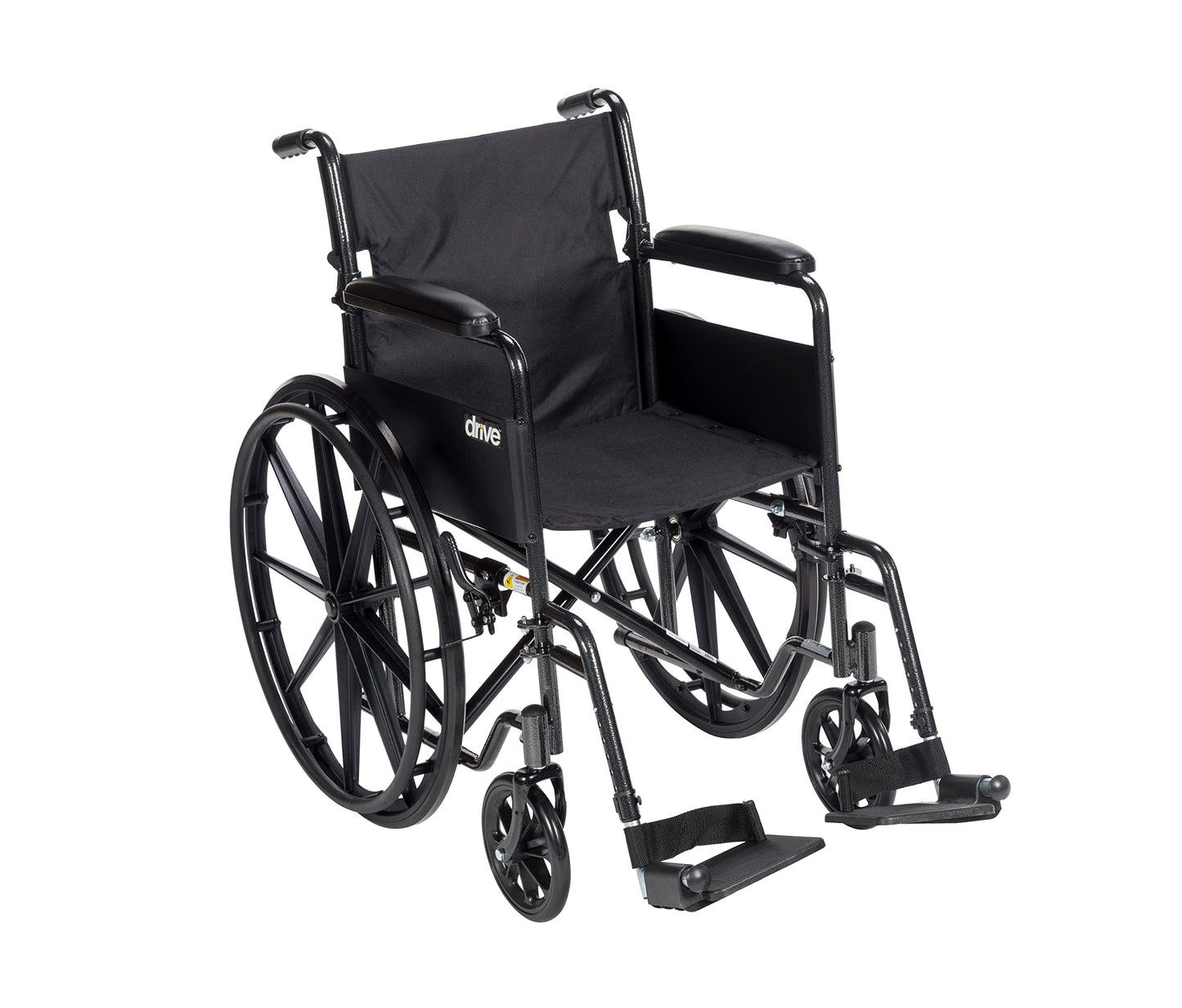 Silla de Ruedas Drive Medical Plata con Brazos Completos y Reposapiés Extraíble
