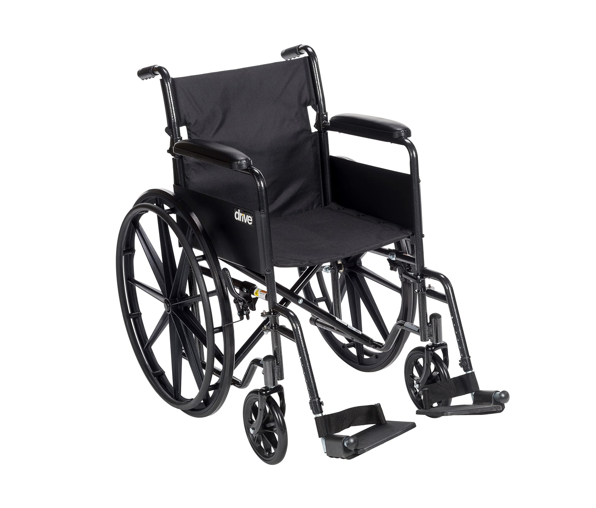 Silla de Ruedas Drive Medical Plata con Brazos Completos y Reposapiés Extraíble