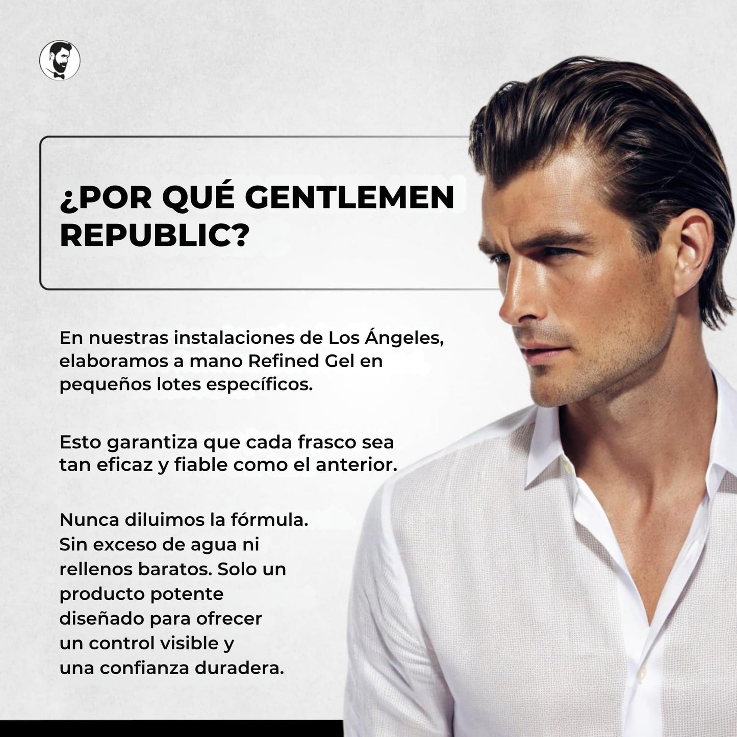 Gentlemen Republic Gentlemen Republic Refined Gel - Hard Hold and Hard Shine Men 8 Oz