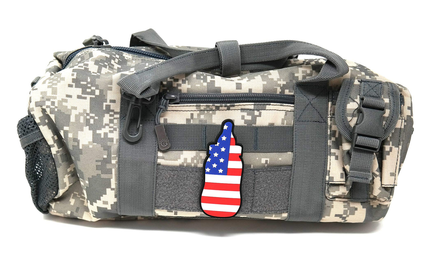 Stinking Patch Co. Bolsa de pañales con diseño de Bandera Americana para biberones de PVC, Parche táctico Divertido