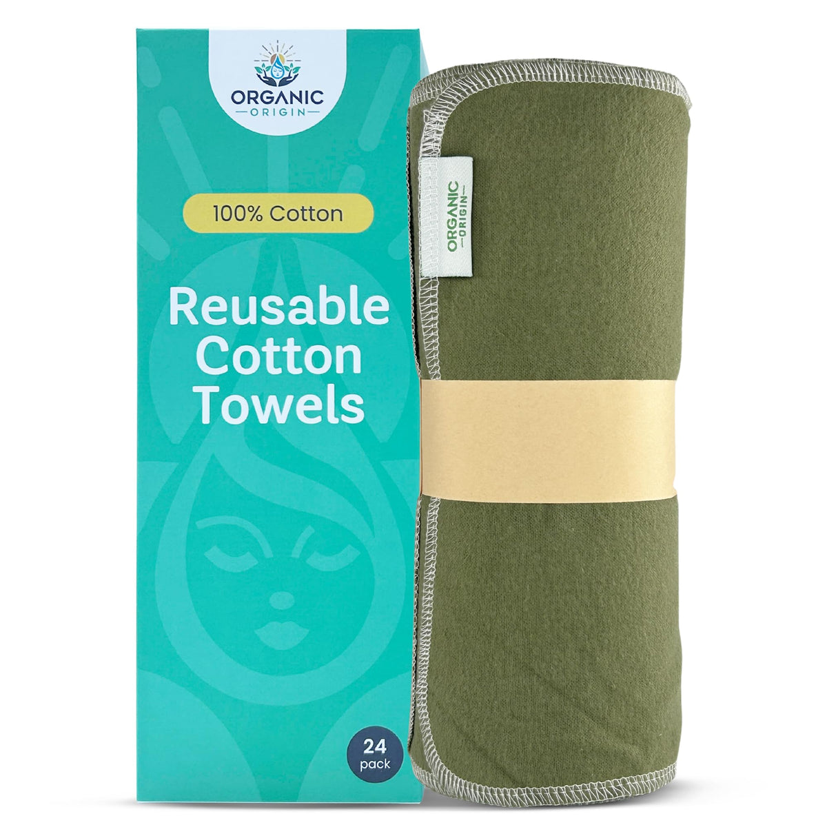 Toallas de Algodón Reutilizables Lifecircle Orgánico Paquete 24