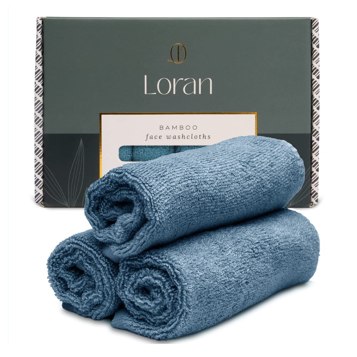 Loran Luxury Bamboo Viscose - Juego de 6 paños suaves, aspecto y sensación de spa, lujoso paño de viscosa de bambú sedoso para la limpieza de la piel, 10 x 10 pulgadas, paño de marea
