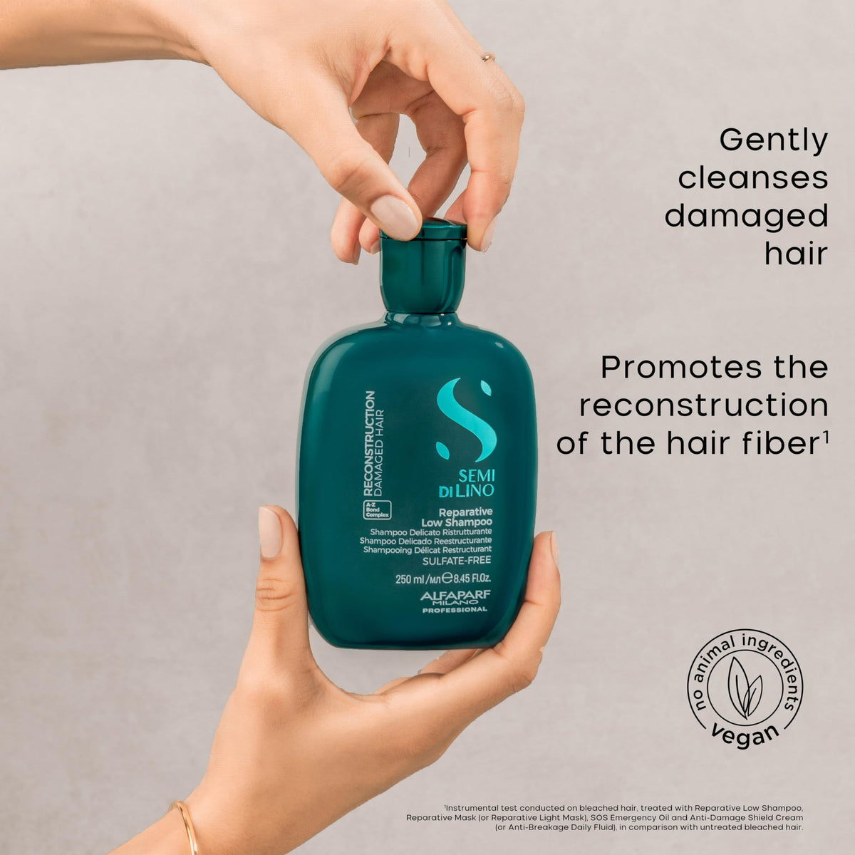 Semi di Lino Reconstruction Reparative Low Shampoo 250 ml Alfaparf Milano - Shampoo delicado reestructurante* para cabellos dañados (Nuevo Modelo)