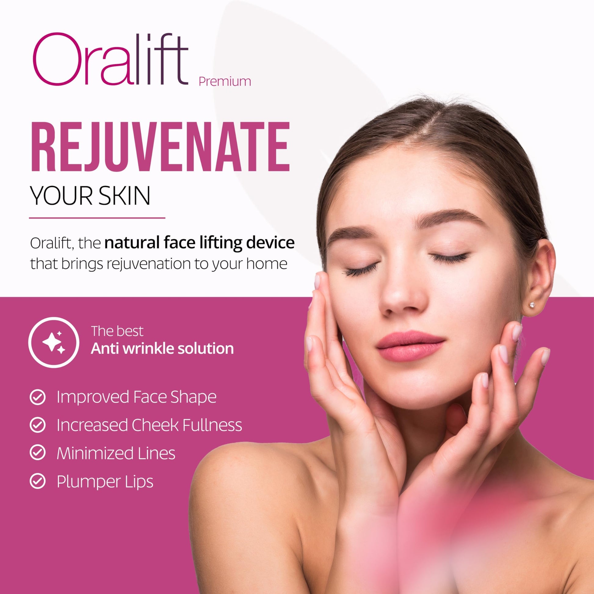 Oralift Premium: Efecto Lifting Facial Kit de Salud y Belleza Dispositivo. Apariencia Mejorada sin Ejercicio, Cirugía, Dolor, Inyecciones. Soporte por Email y Sesiones Zoom: Grupo e Individual