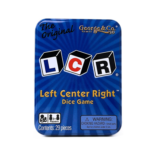 George & Company LLC LCR® Left Center Right™ Juego de Dados - Lata Azul