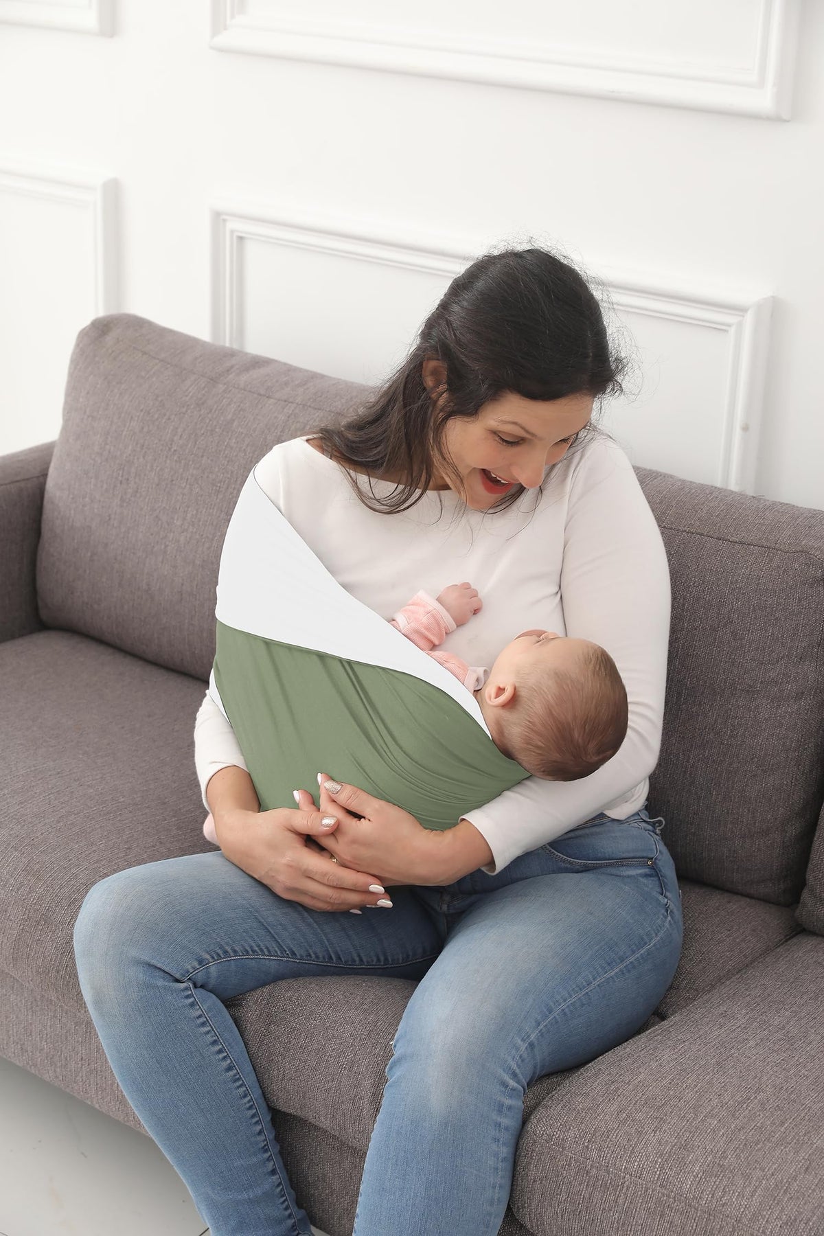 Kloovete - Portabebés para bebé, edredón reversible, suave y elástico para bebé y bebé, correa perfecta para recién nacidos y bebés de hasta 35 libras