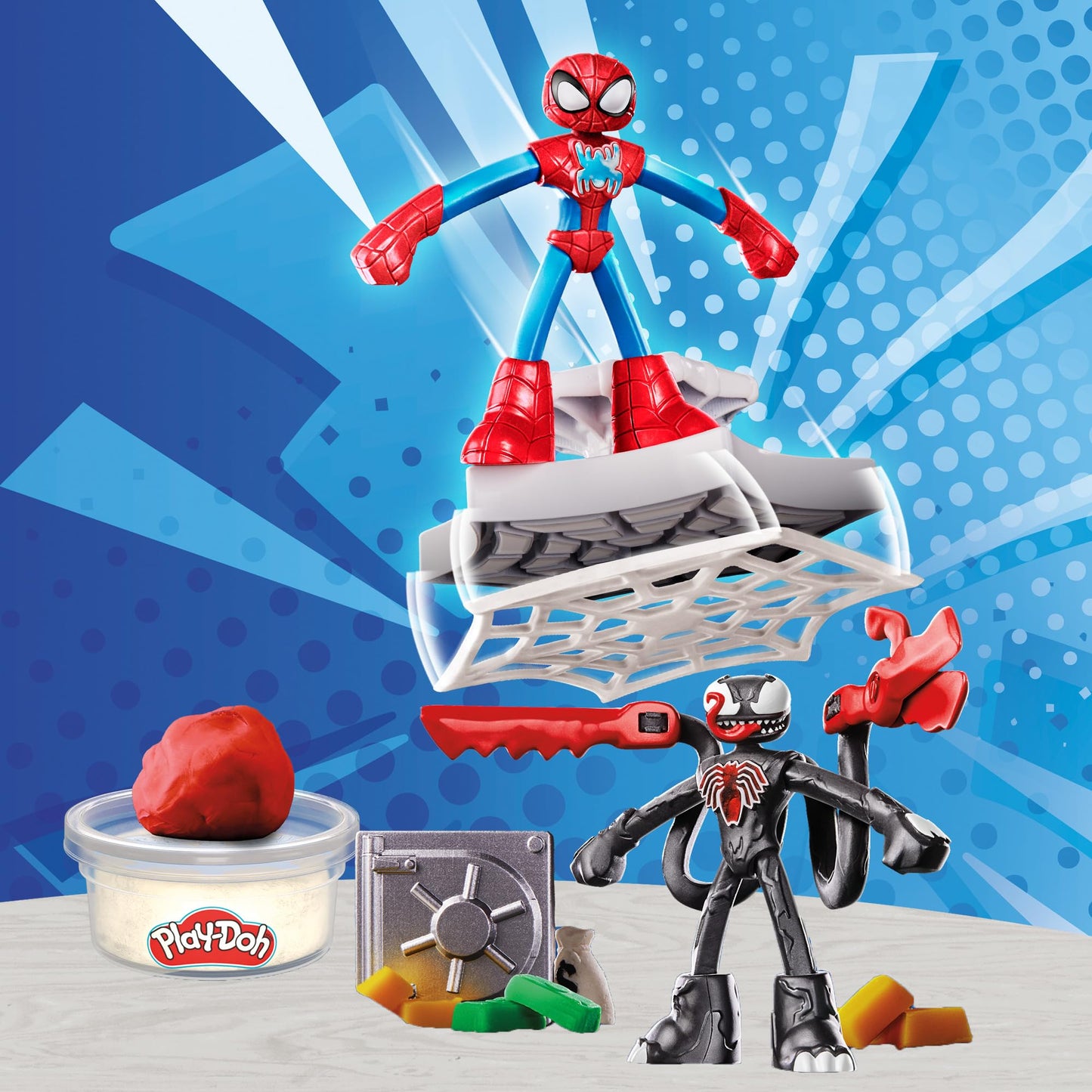 Set de Juego Play-Doh PD Iron Man rojo con Laboratorio de Creación de Armaduras