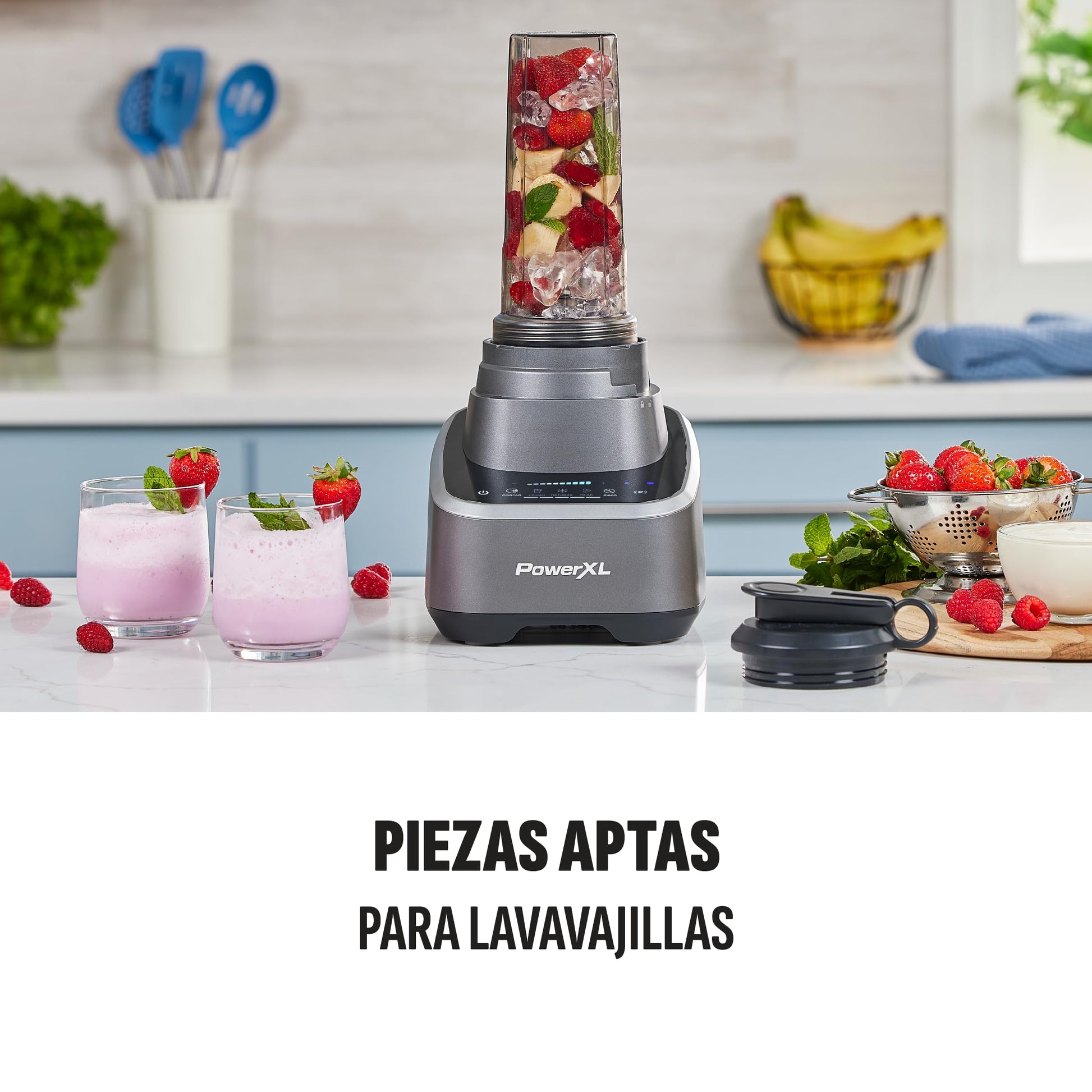 Licuadora y Procesador de Alimentos Power XL Sensimax en Negro con Tecnología Sensitiva y 5 Funciones Sensitivas, Jarra de Tritán 2 L, 1500 W