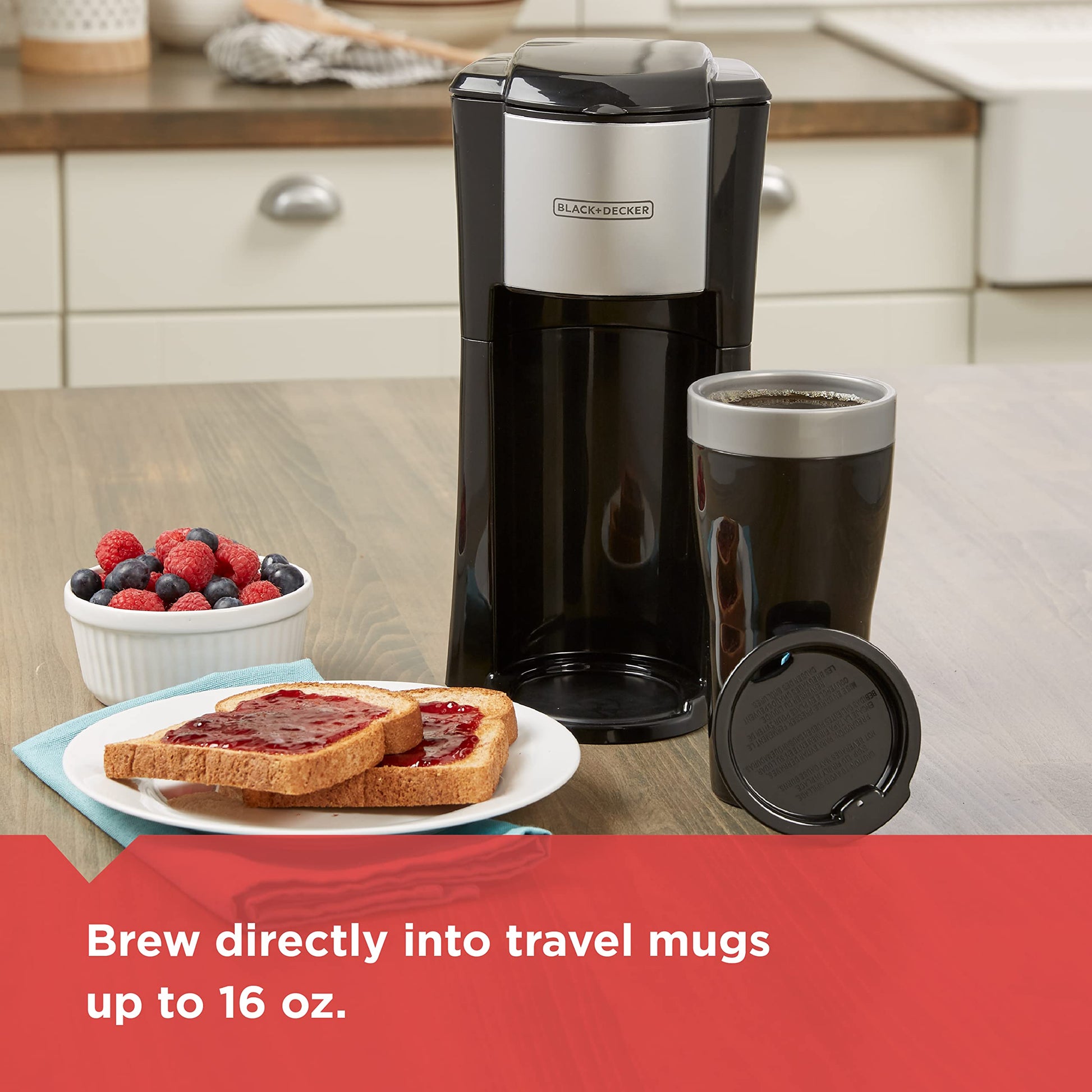 Cafetera personal con vaso térmico