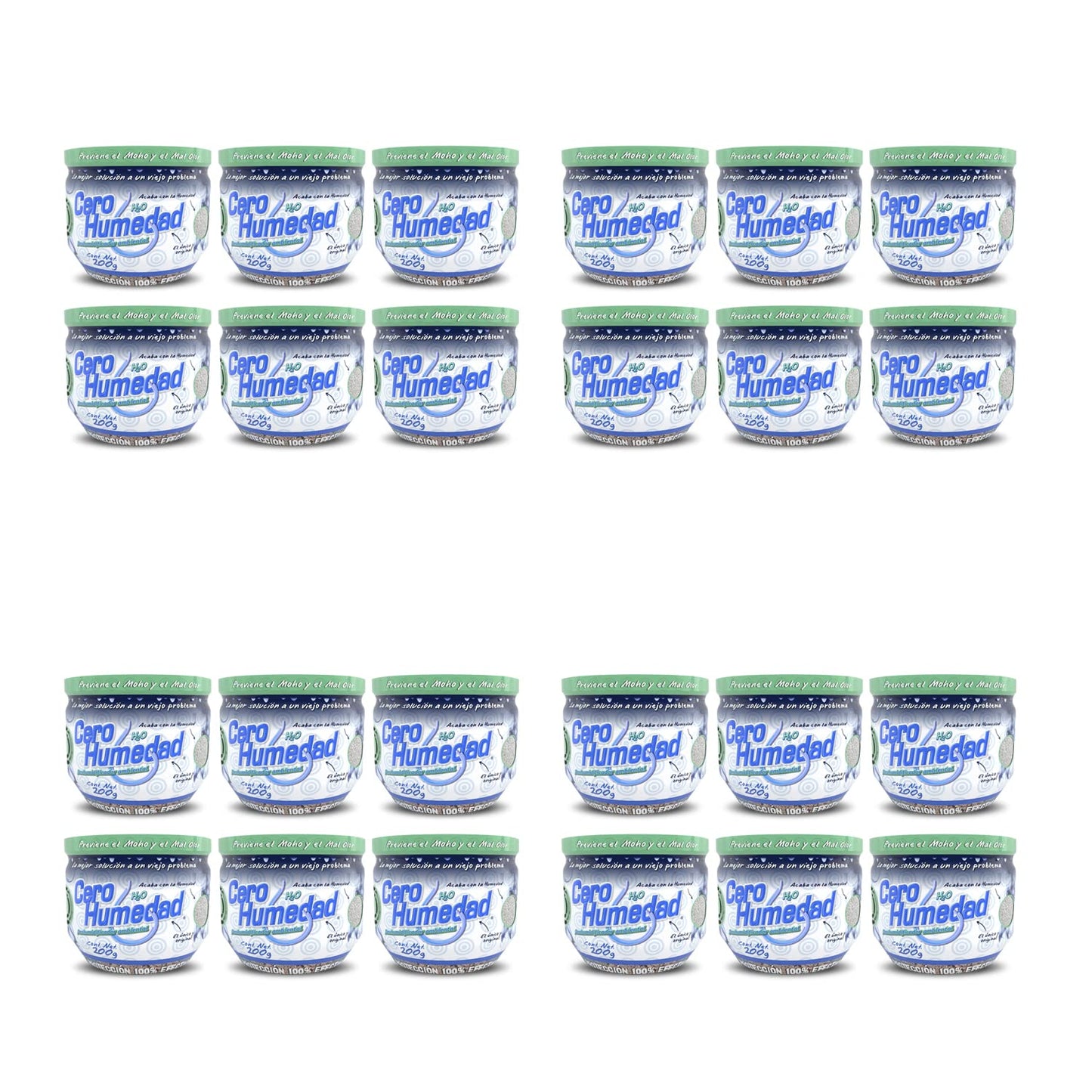 Cero Humedad | 24 Deshumidificadores ambientales de 200 Gr c/u | Elimina los malos olores | Absorbe la humedad | Combate la formación de moho | Crea un ambiente más saludable