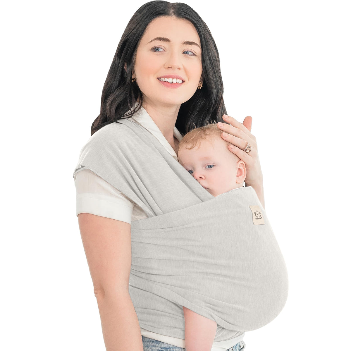 KeaBabies - Portabebés Original Todo en 1 para Bebés Recién Nacidos a Niños, Fácil de Llevar, Unión Manos Libres, Envoltura Ligera y Transpirable para (Rhino)