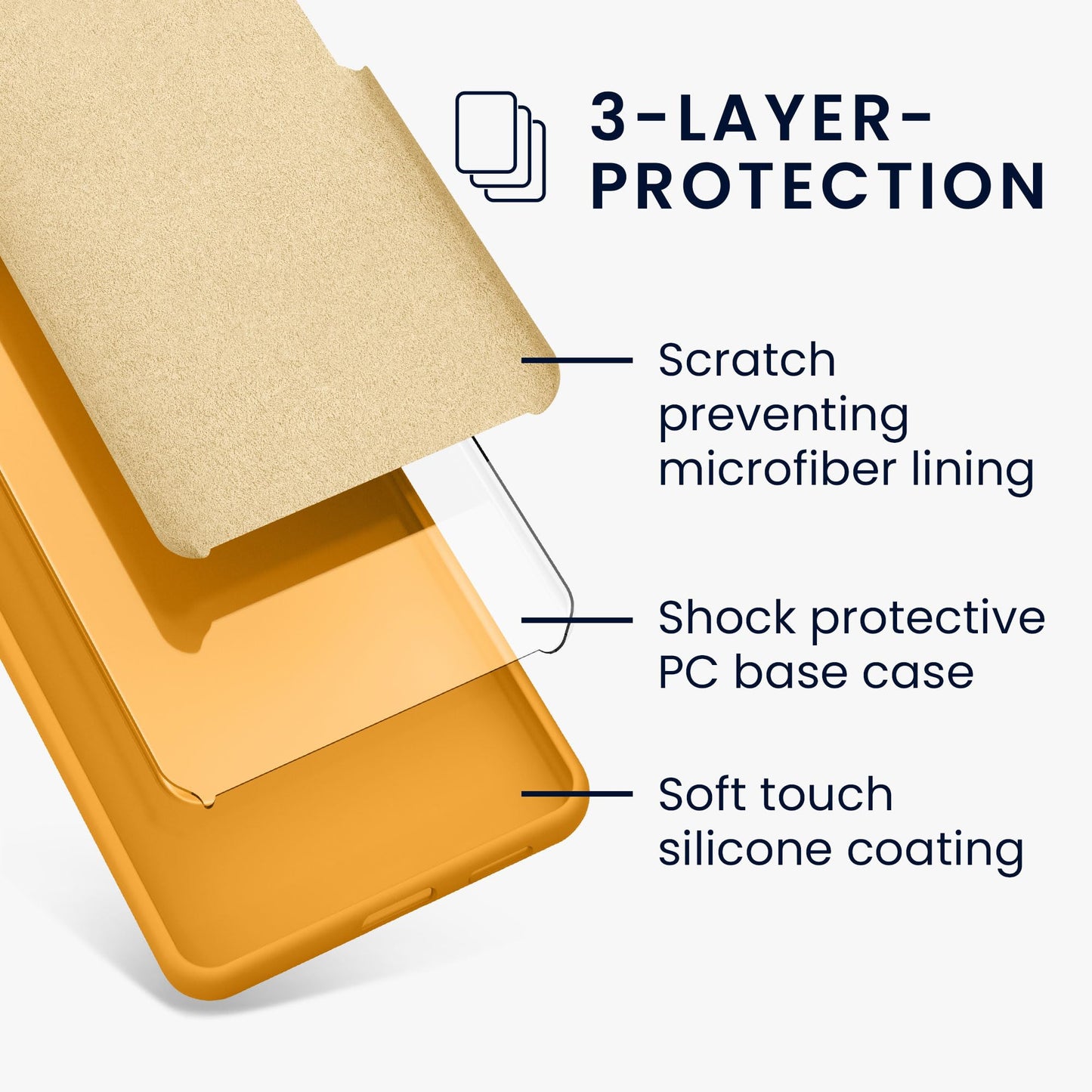 kwmobile Carcasa Compatible con Google Pixel 7a Funda - Case TPU y Silicona antigolpes - Apto Carga inalámbrica - Mango