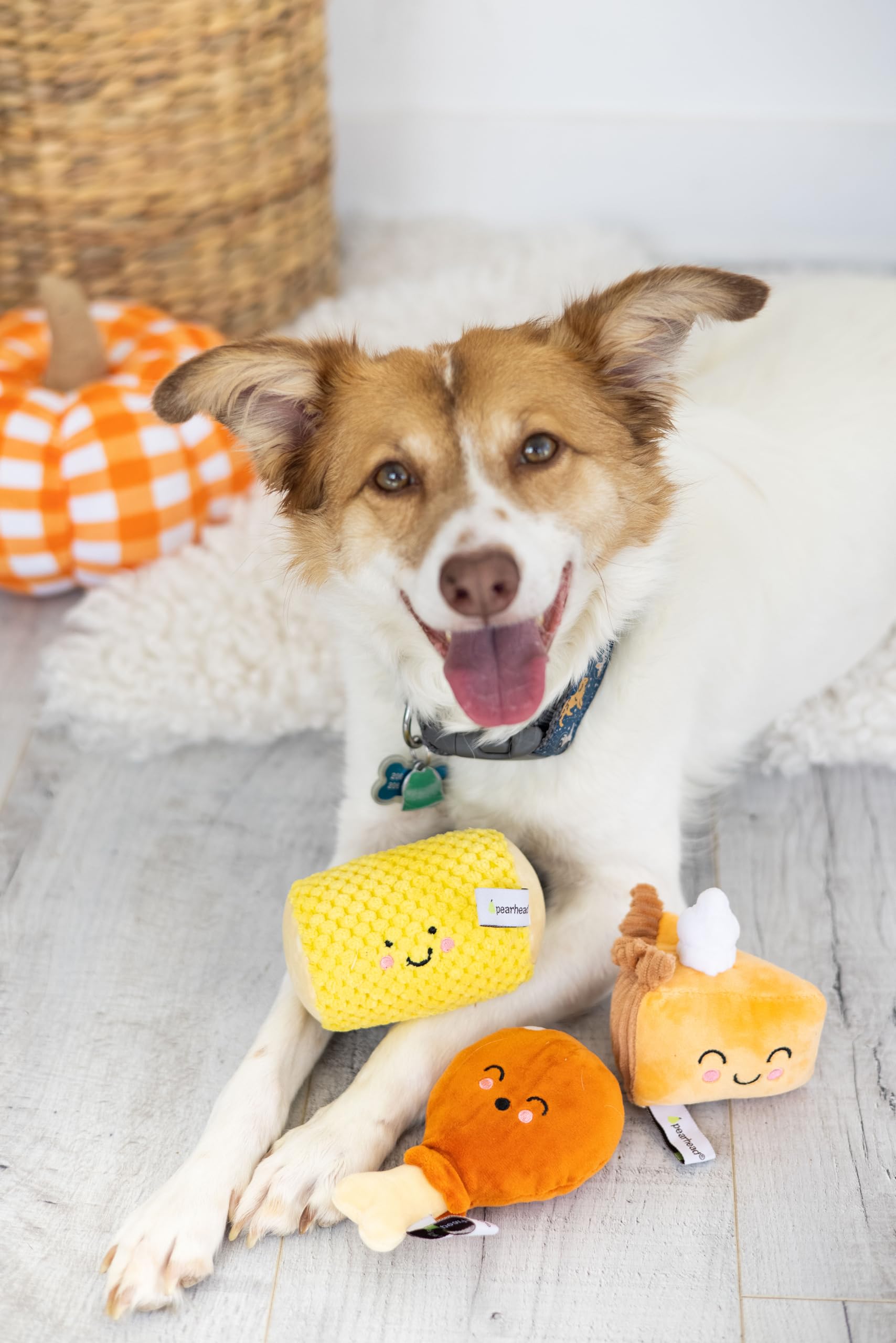Juguetes para Perros con Cena de Acción de Gracias, Juego de 3, Juguetes de Peluche para Perros, Juguetes para Mascotas navideñas, Accesorios imprescindibles para propietarios de Mascotas