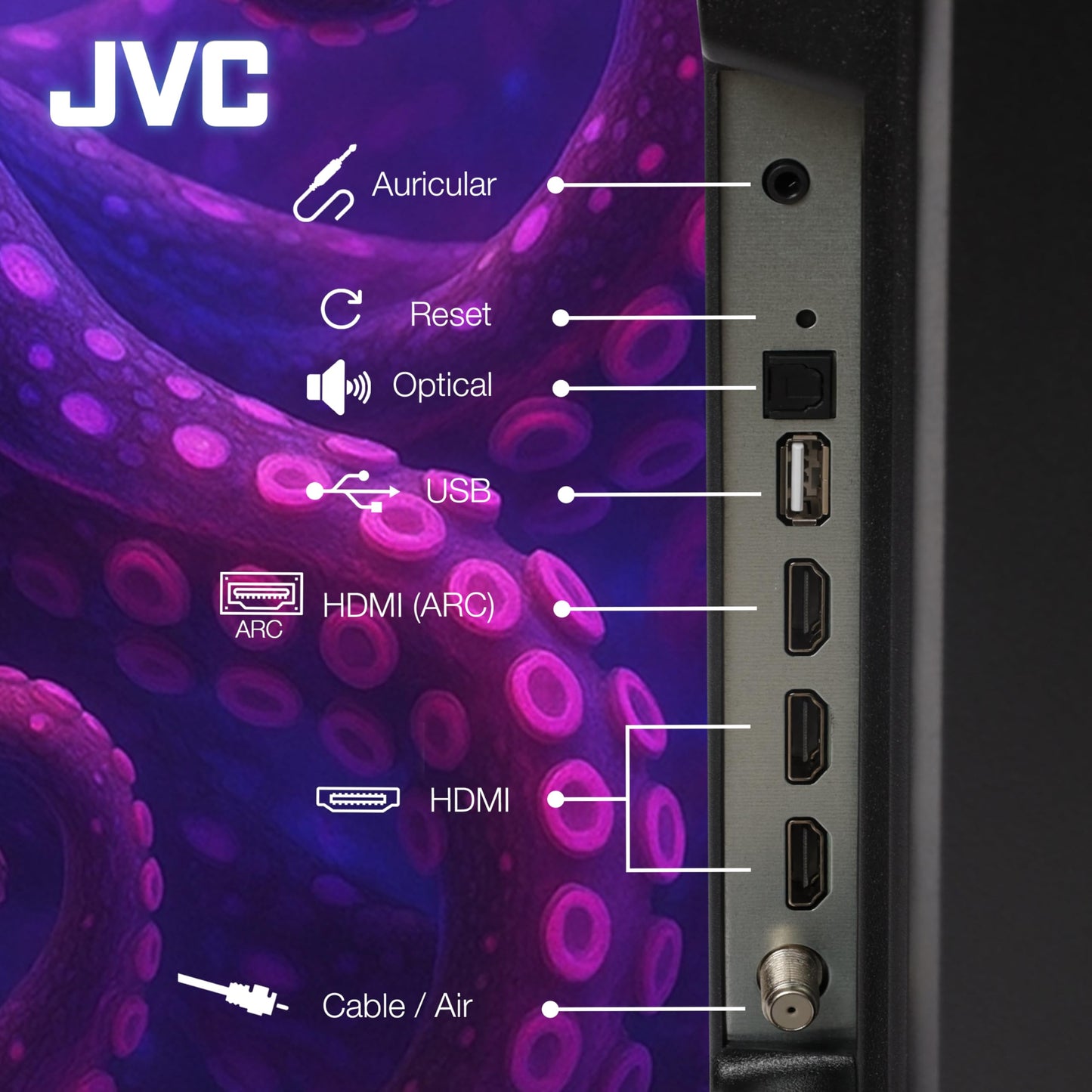 JVC Pantalla 24 Pulgadas HD Roku TV SI24R