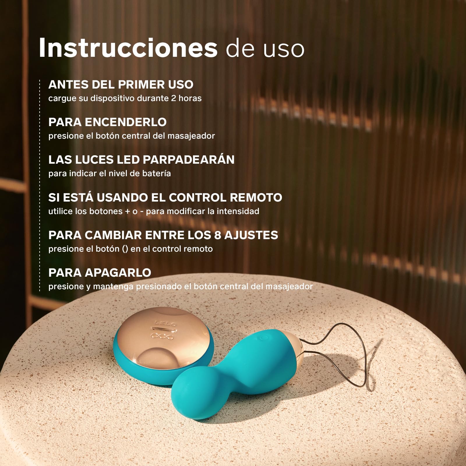 LELO HULA Beads, Bolas Chinas Vibradoras con Control Remoto, Uno de los Juguetes Sexuales más originales, estas Bolas Vaginales giran, rotan y vibran (Ocean Blue)