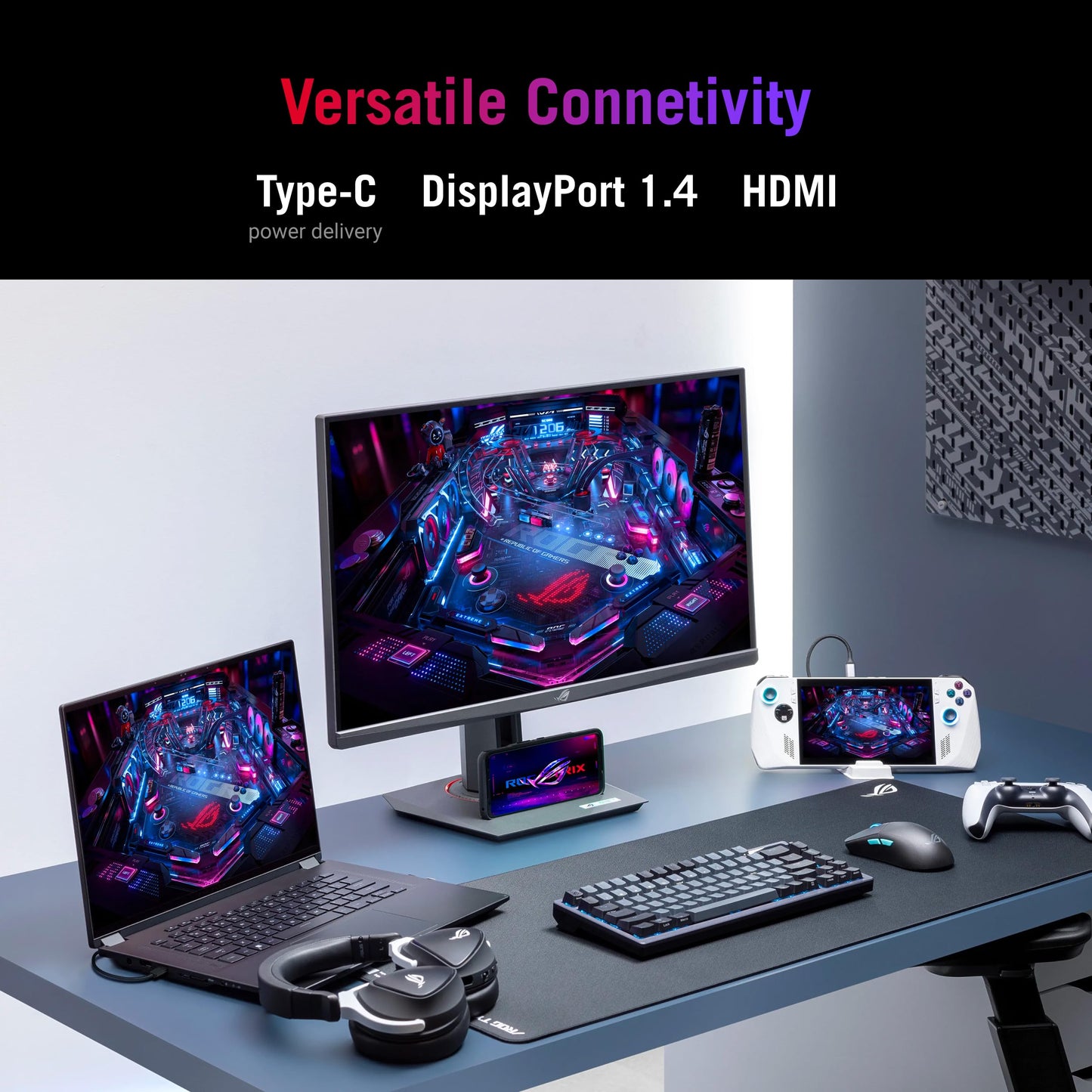 ASUS ROG Strix 27 Pulgadas QHD (2560 x 1440) HDR400 USB-C Gaming Monitor (XG27ACS), 180Hz, 1ms, IPS rápido, 133% sRGB, sincronización de desenfoque de Movimiento bajo Extremo, Compatible con G-Sync,