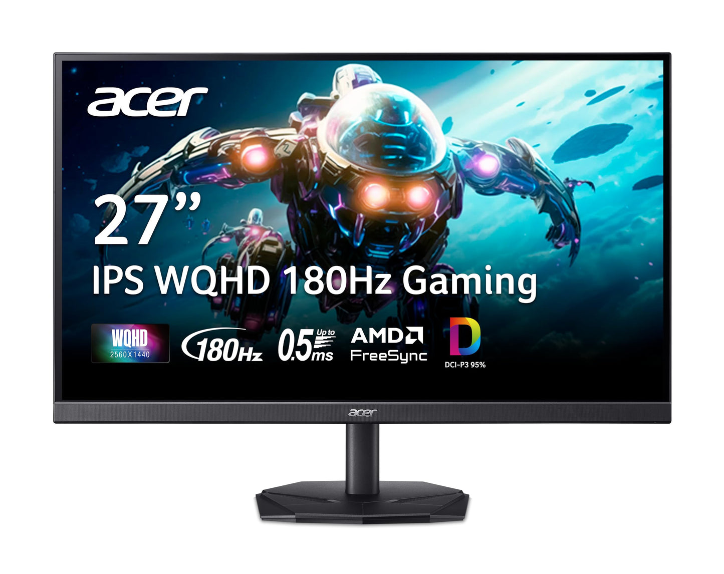 Monitor Gamer ACER Nitro QHD 180Hz Panel IPS 0.05ms AMD FreeSync Premium 27 Pulgadas