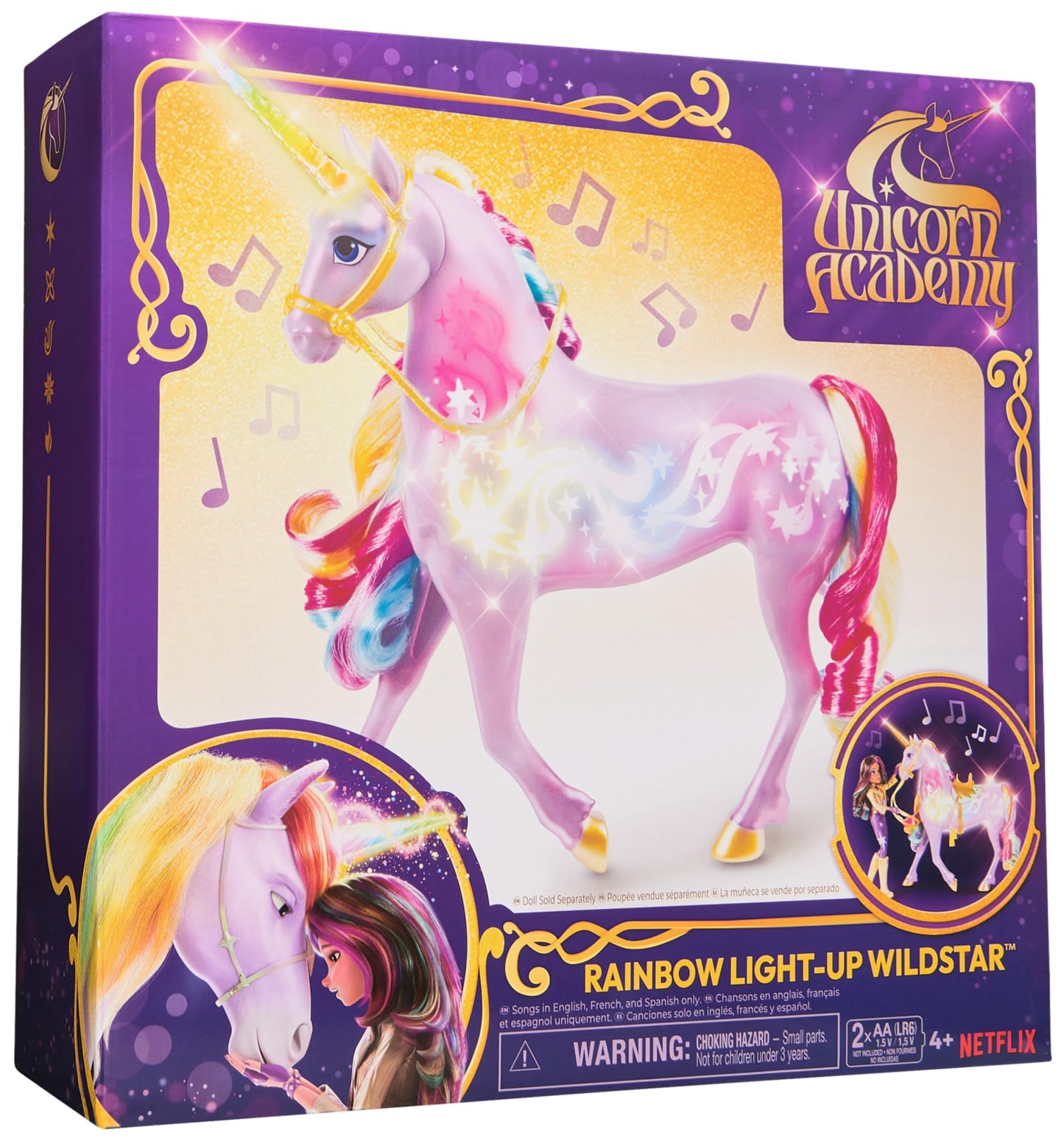 Juguete Unicornio Unicorn Academy Rainbow con Luces y Sonidos para Niñas