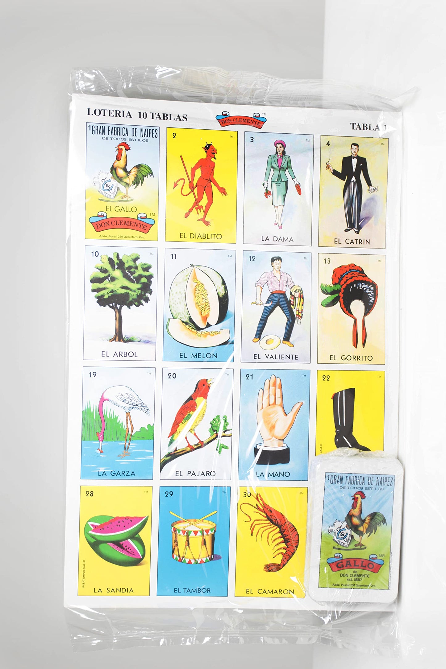 Juego de Lotería Don Clemente Jumbo Grande Divertido y Educativo