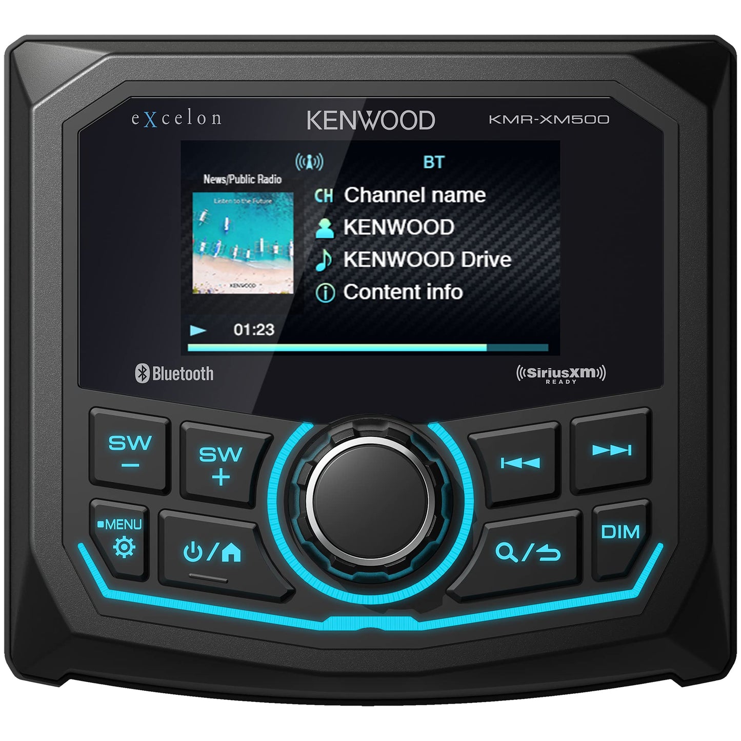 Kenwood KMR-XM500 eXcelon Marine & Motorsport Receptor de Medios Digitales Impermeable con Resistencia a la Corrosión y Bluetooth