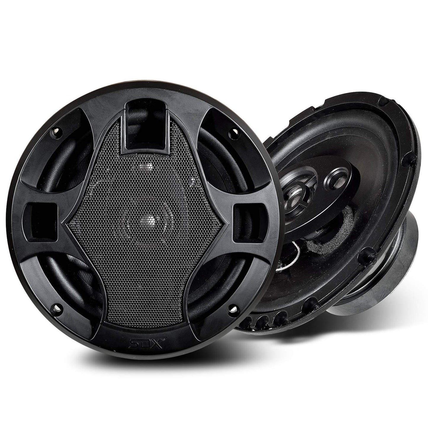 SONDPEX SDX Audio - Altavoces de coche de 6.5 pulgadas (par) - Juego de altavoces de coche de alta calidad mejorado, coaxial, estéreo