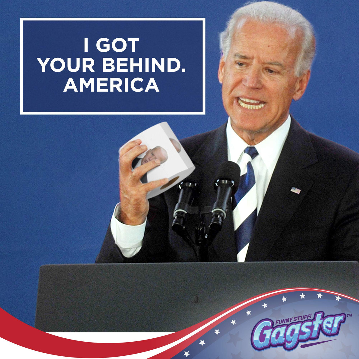 Rollo de Papel Higiénico Gagster Impresión Biden a Todo Color 3 Capas
