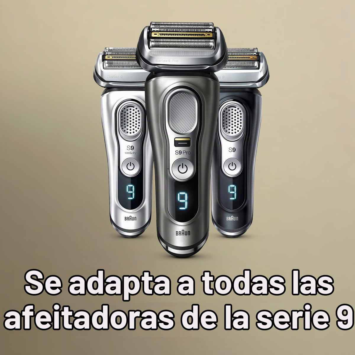 Braun Series 9 Cabezal De Recambio 94M Plata Para Afeitadora Eléctrica, Compatible Con Las Afeitadoras Series 9