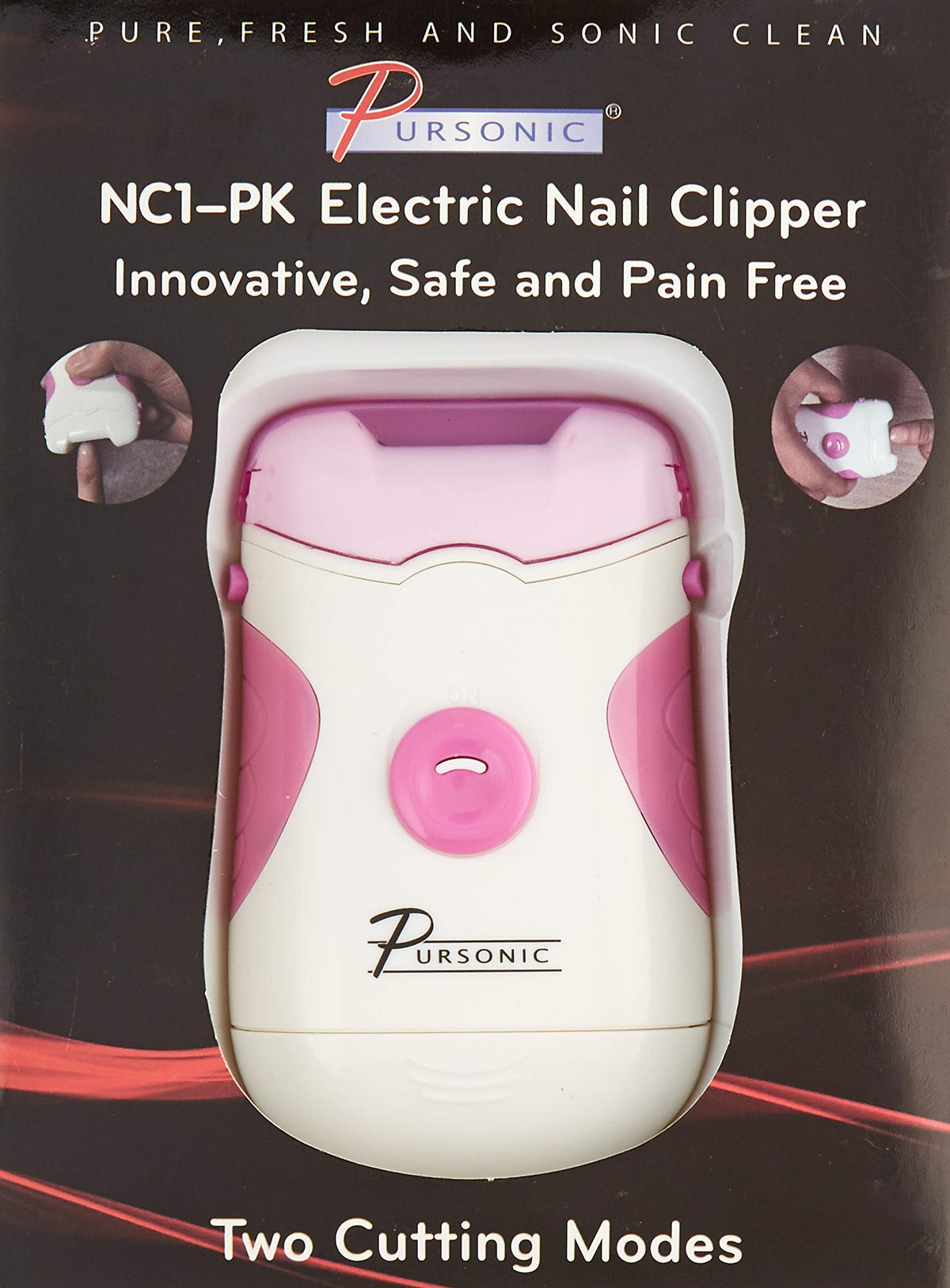 Pursonic NC1 Battery Operated Nail Trimmer, Pink, 0.3 Pound
