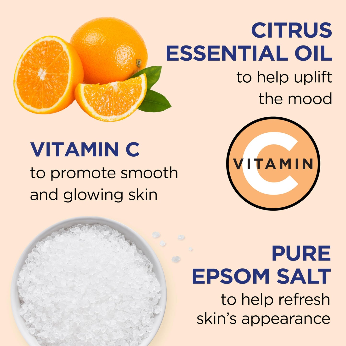 Dr Teal's Toospesy Dr. Teal's Glow & Radiance con aceites esenciales de vitamina C y cítricos, lavado corporal de 24 onzas, paquete de 2