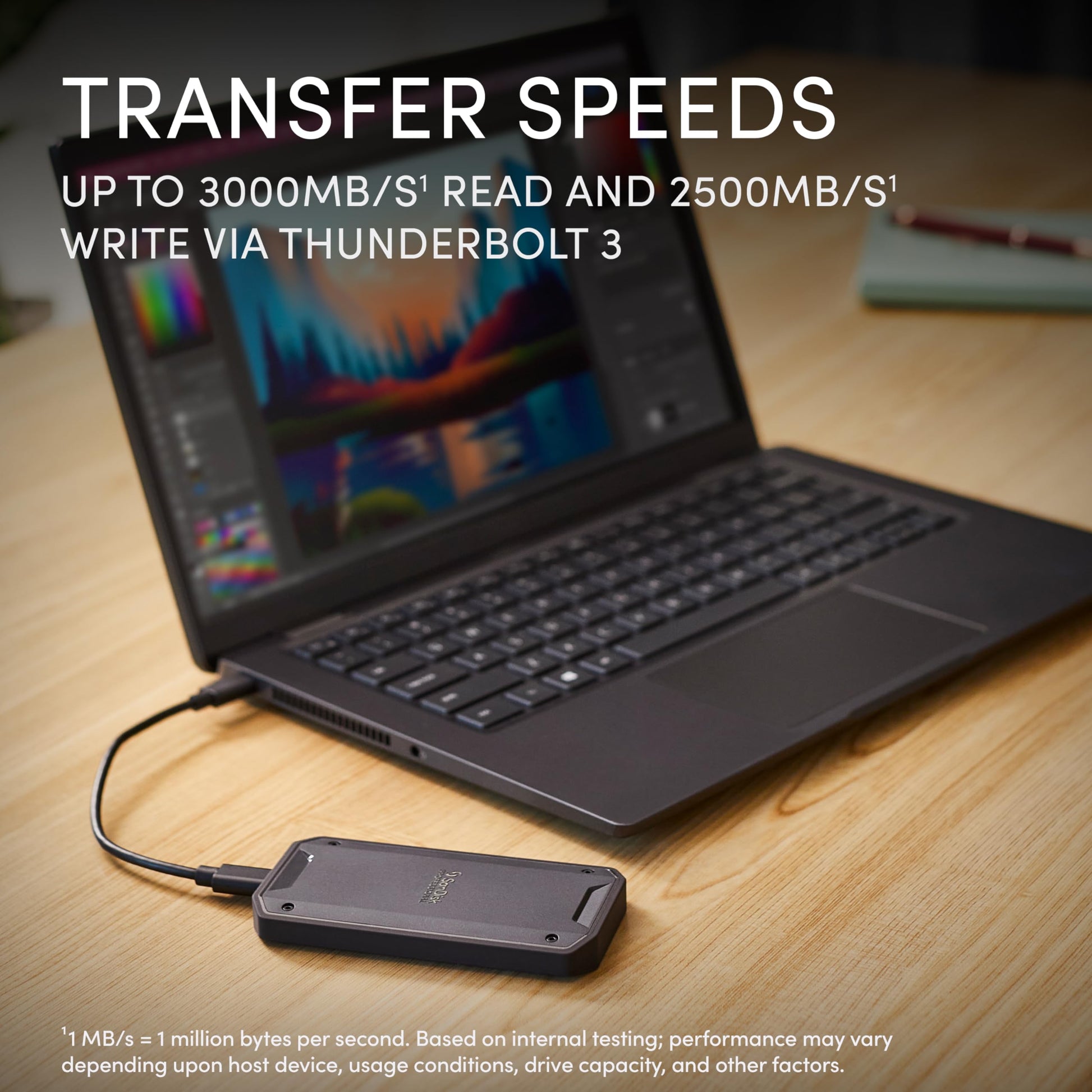 Unidad de Estado Sólido SanDisk Professional 2TB PRO-G40 Resistente al Agua y Polvo