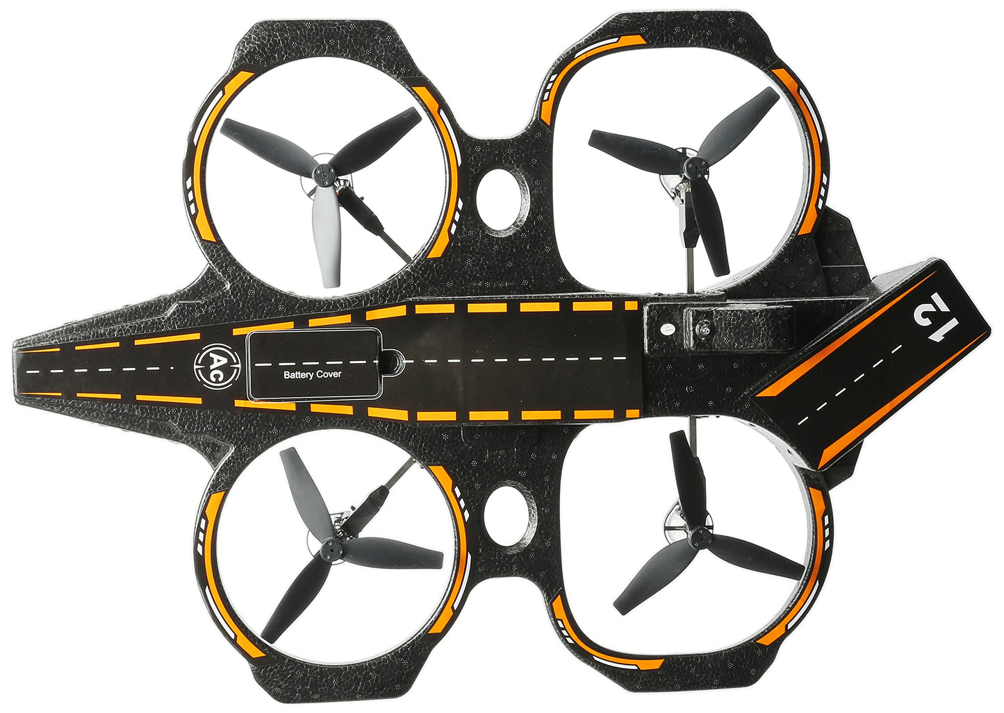 Drone WLToys Q202 negro naranja con Giroscopio de 6 Ejes