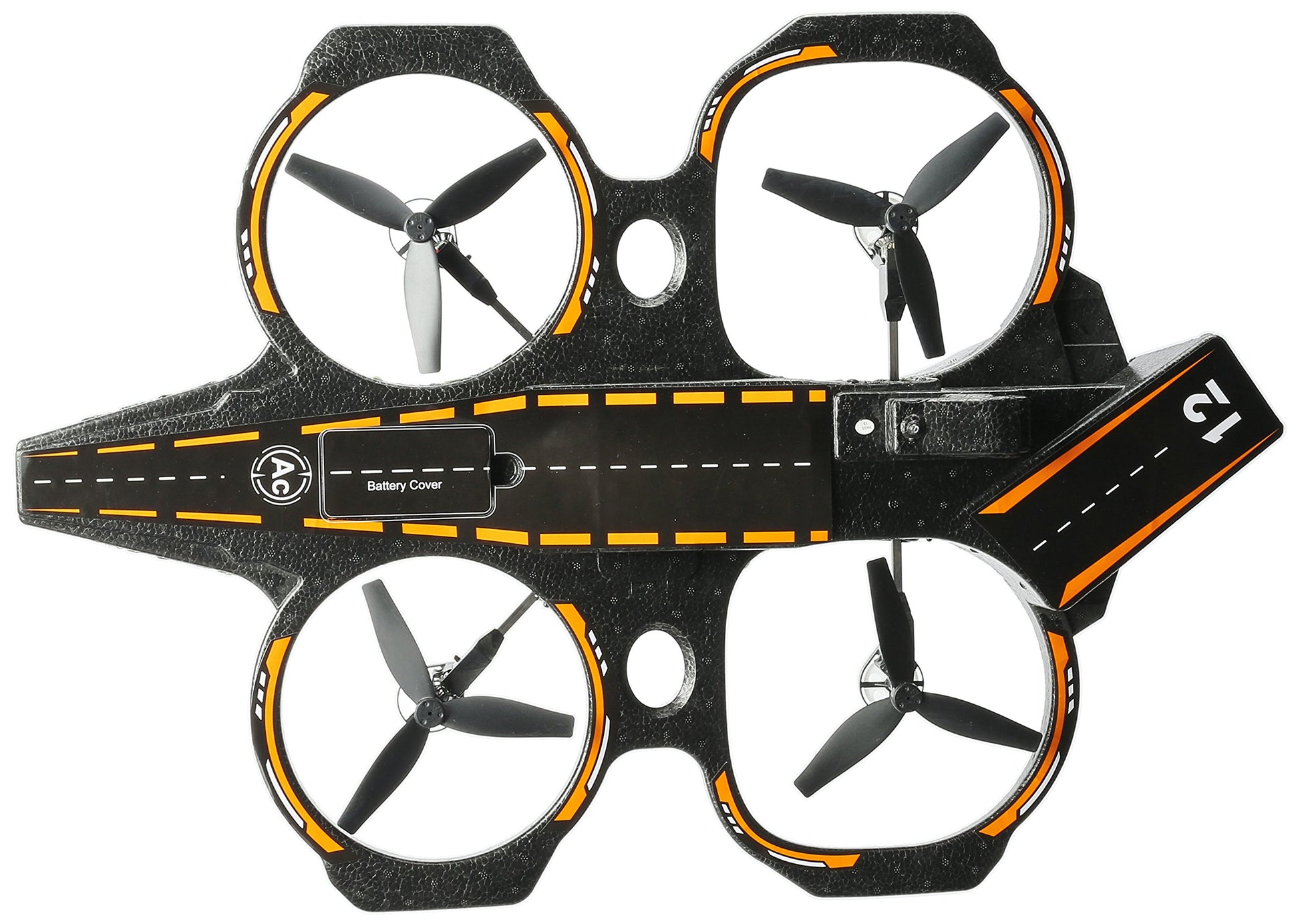 Drone WLToys Q202 negro naranja con Giroscopio de 6 Ejes