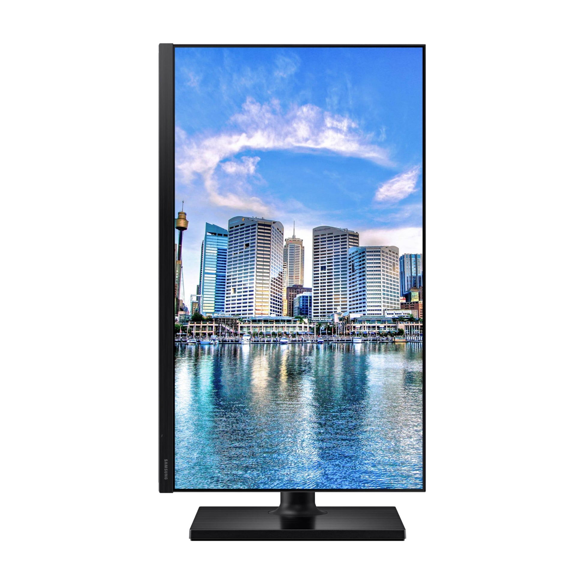 SAMSUNG FT45 Series Monitor de computadora FHD 1080p de 24 Pulgadas, 75 Hz, Panel IPS, HDMI, DisplayPort, concentrador USB, Soporte de Altura Ajustable, WRNTY de 3 años (LF24T454FQNXGO), Negro