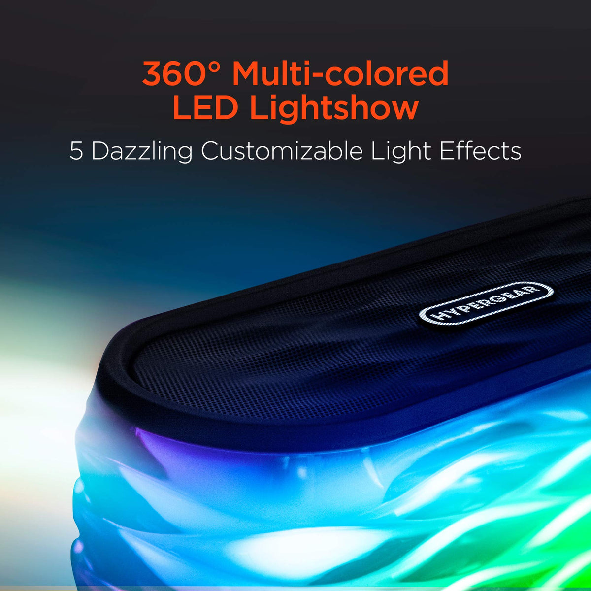 Altavoz Bluetooth Inalámbrico Portátil con Micrófono y Luces LED Impulsadas por Ritmo para Hogar y Exteriores