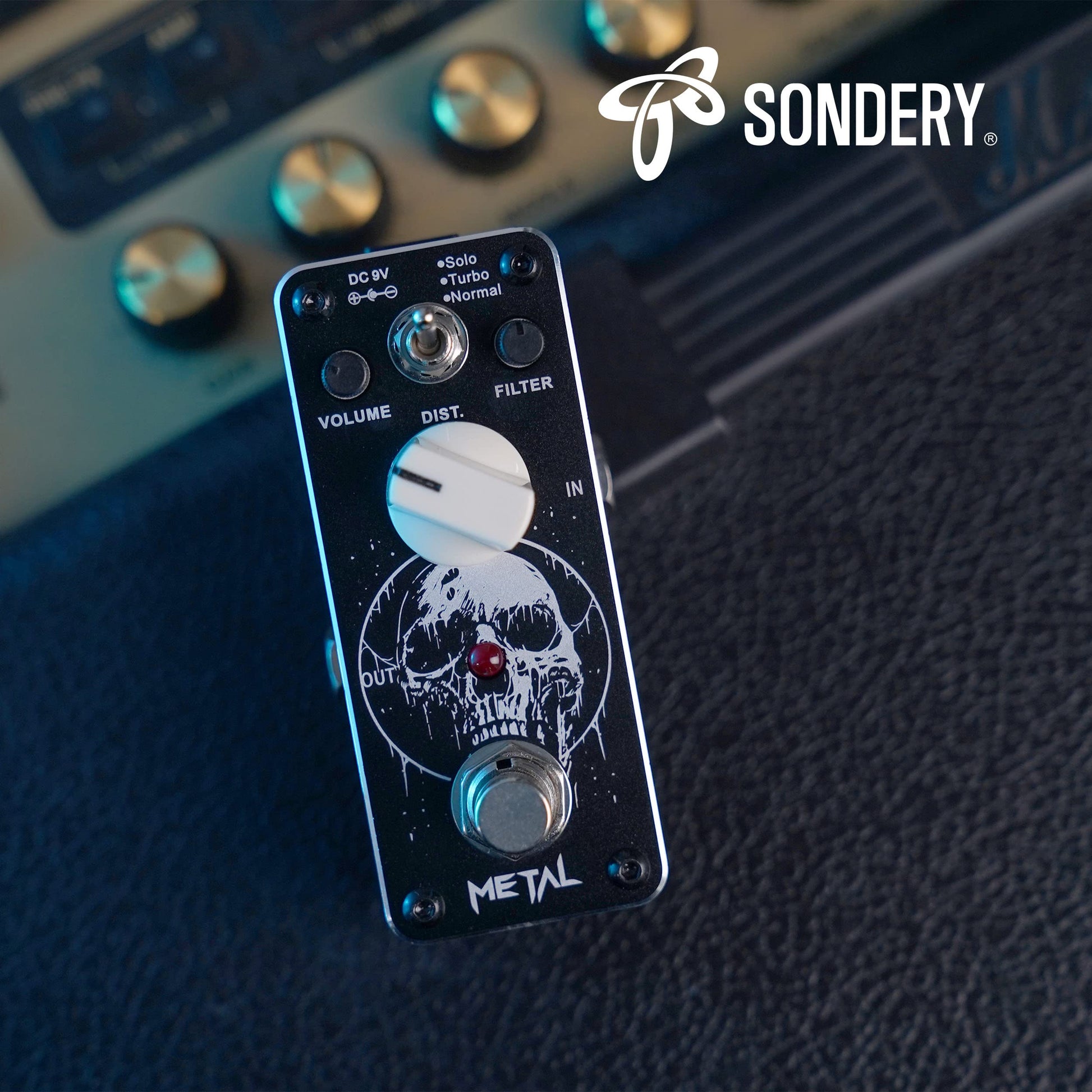 Pedal de Distorsión de Metal Sondery Gama Amplia Efecto Clásico para Guitarras Eléctricas