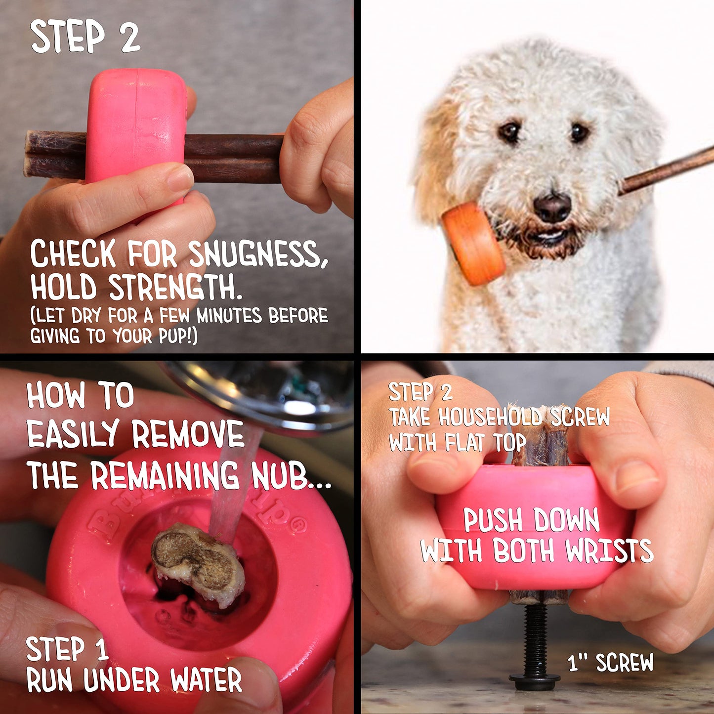 Bully Stick Holder - Soporte para Palo, tamaño pequeño, Juguete Interactivo para Perro y Dispositivo de Seguridad