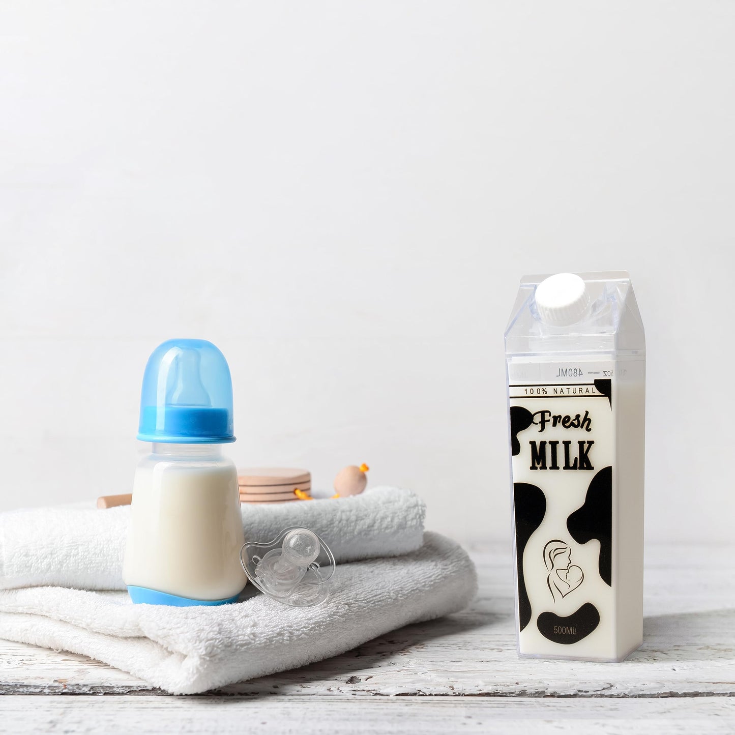 Avalyr - Paquete de 3 recipientes de fórmula de 500 ml y recipientes de almacenamiento de leche materna con tapas para nevera, jarra perfecta para refrigerador y botella de almacenamiento de leche