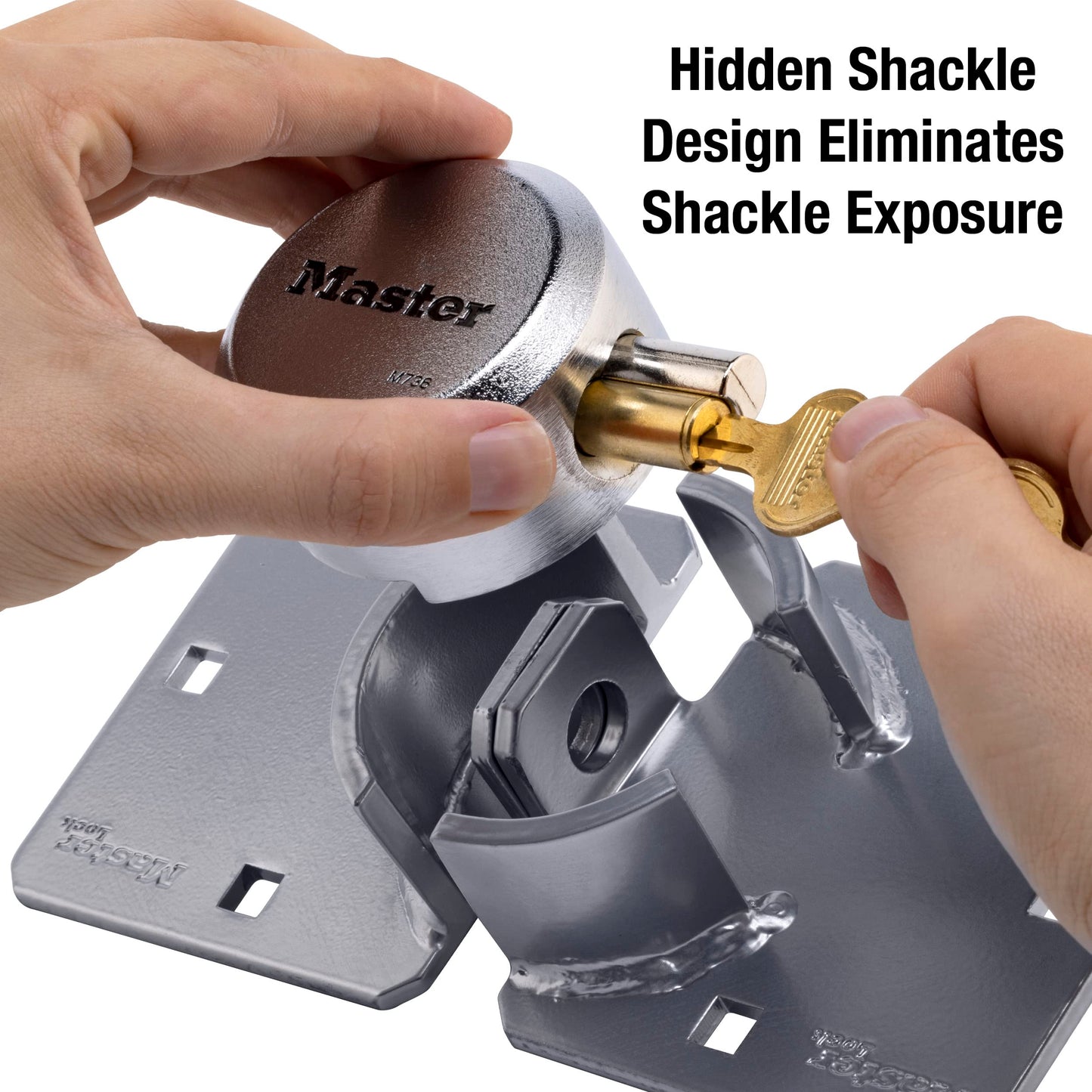 Candado de Acero Sólido Master Lock Magnum de Alta Seguridad con Llave