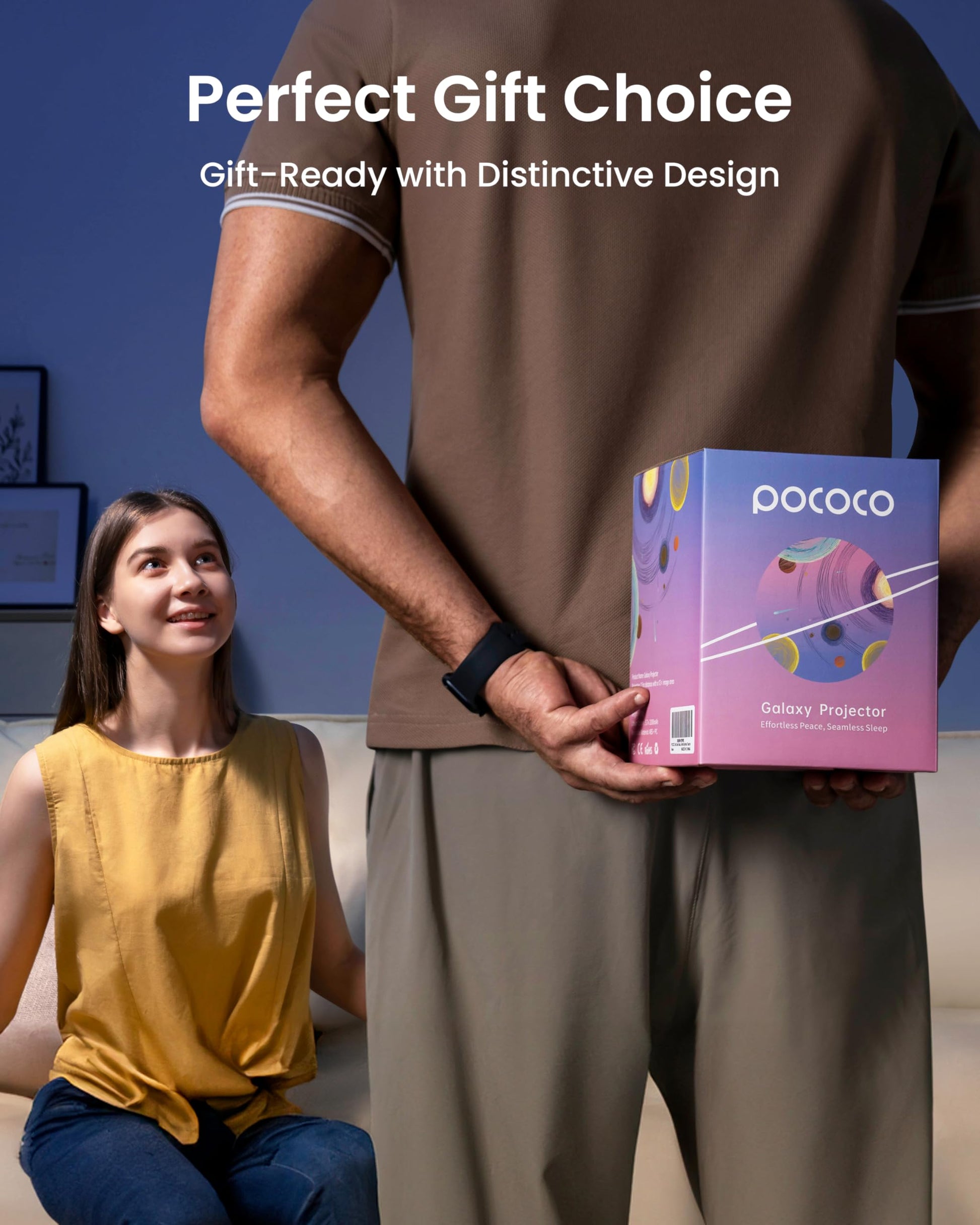 Proyector de Estrellas Pococo Gris con Pila Recargable para Decoración de Sala de Juegos